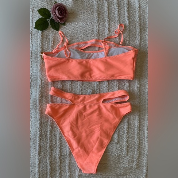 HILINKER 2 Piece Bikini High Waisted Bandeau Bathing Suit Swimsuit- Size XL - Picture 4 of 7